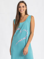Load image into Gallery viewer, Heart Print Cut Sleeve Nightdress
