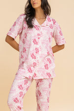 Load image into Gallery viewer, Floral Button Down Sleep Set
