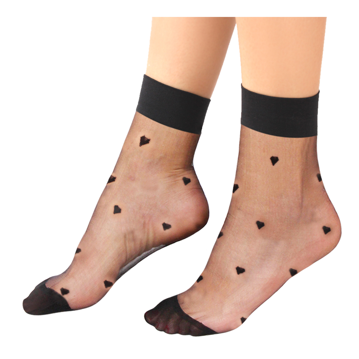 Women's Ankle-High Hearts Jacquard-Knit Hosiery Socks
