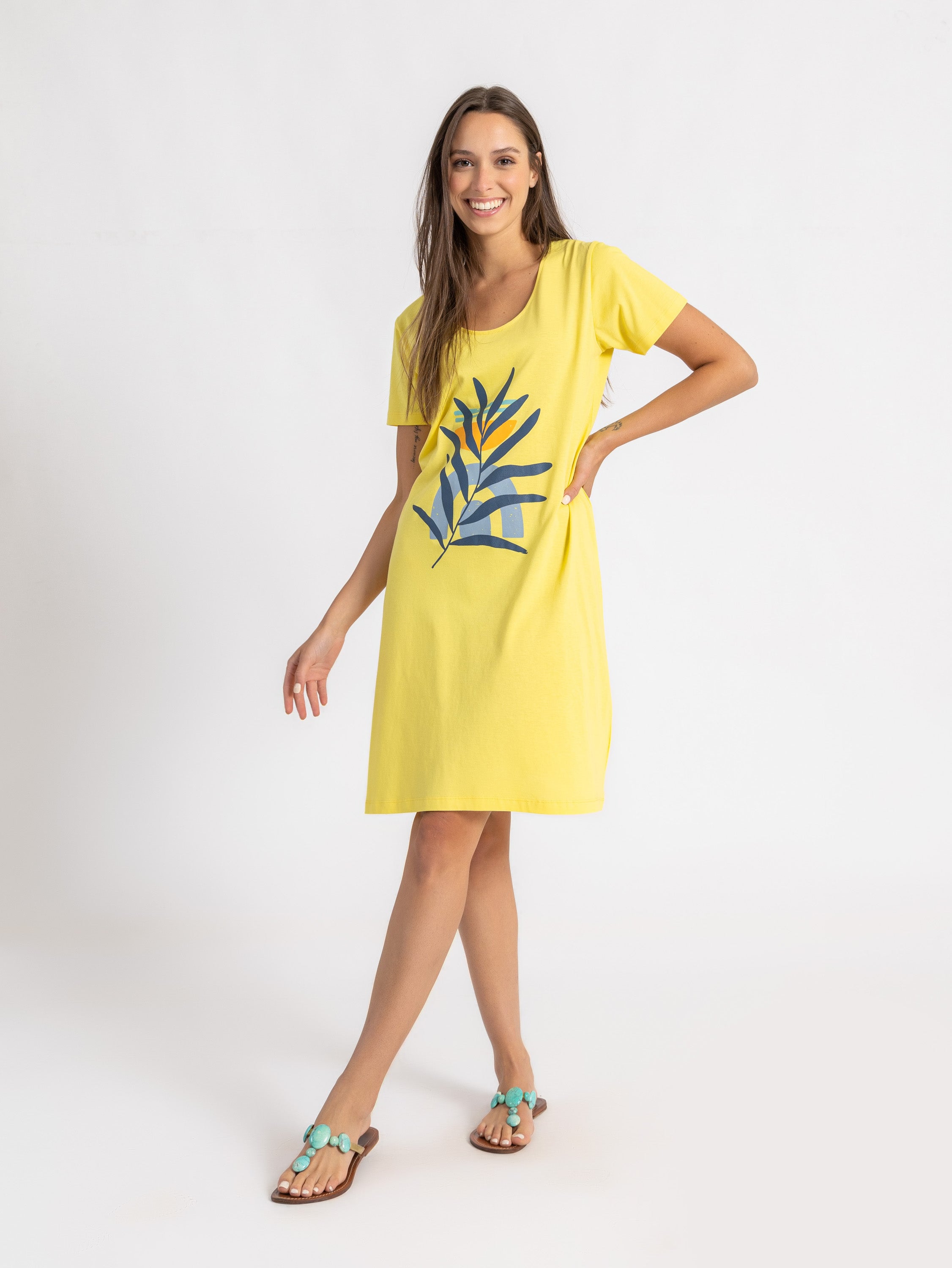 Dina Loungedress havana Print