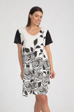 Load image into Gallery viewer, Monochrome Rose Loungedress

