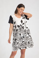 Load image into Gallery viewer, Monochrome Rose Loungedress
