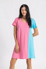 Load image into Gallery viewer, Short Sleeve 2 Tone Nightie
