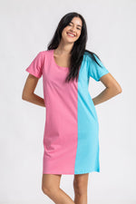 Load image into Gallery viewer, Short Sleeve 2 Tone Nightie
