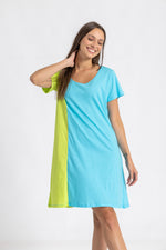 Load image into Gallery viewer, Short Sleeve 2 Tone Nightie
