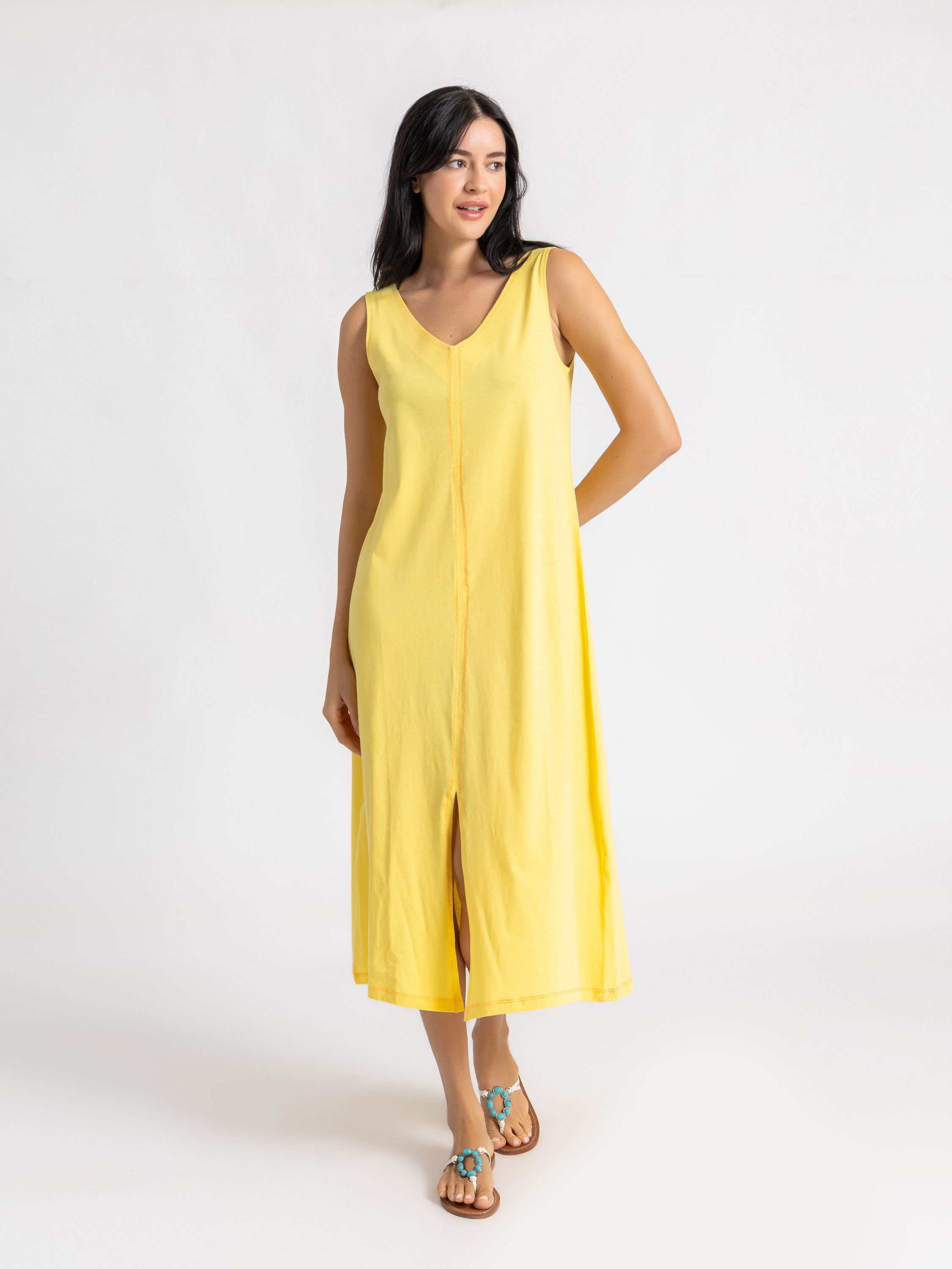 Cut Sleeve Plain Nightdress