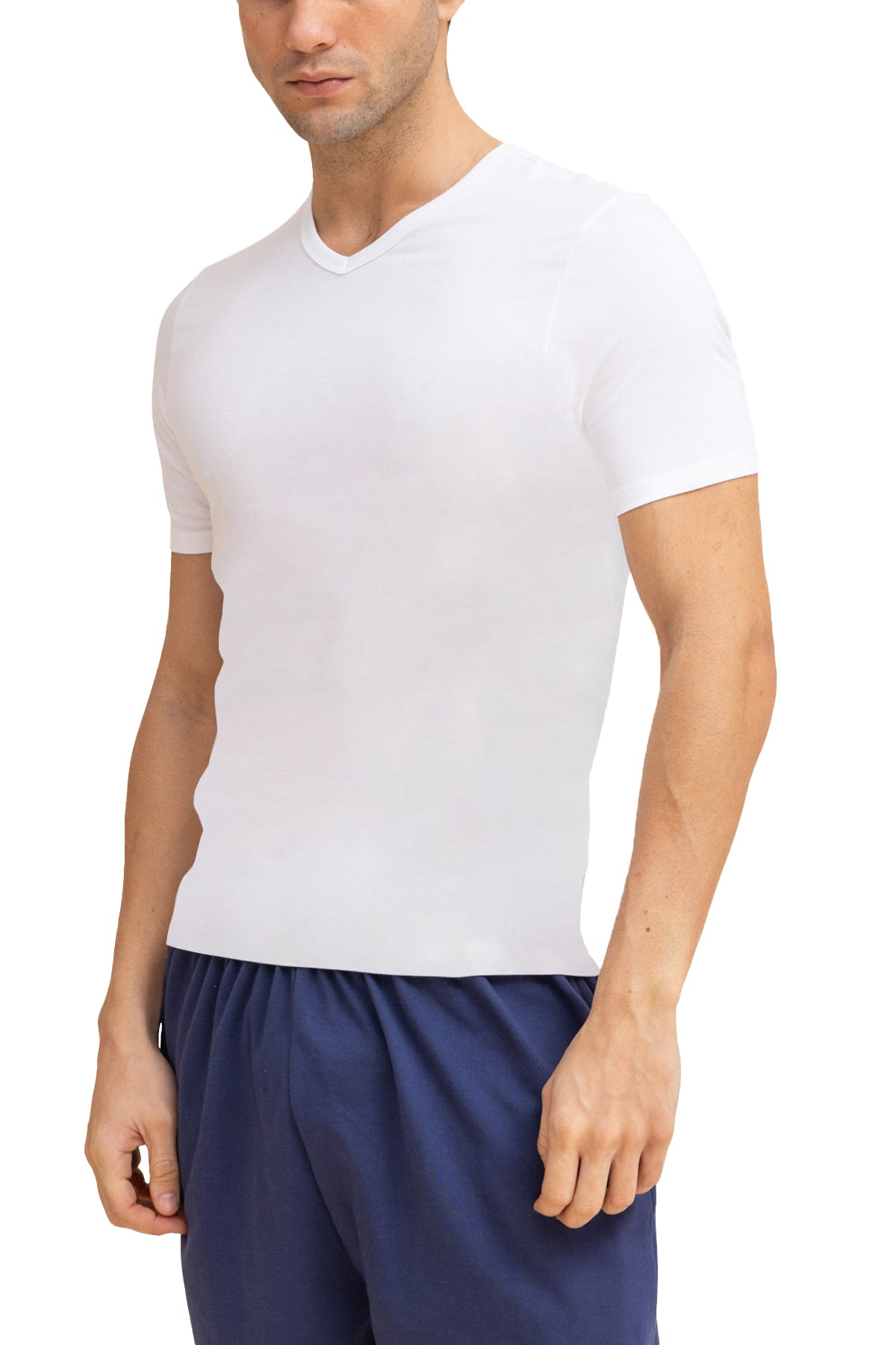 Mens V Neck Undershirt Cotton