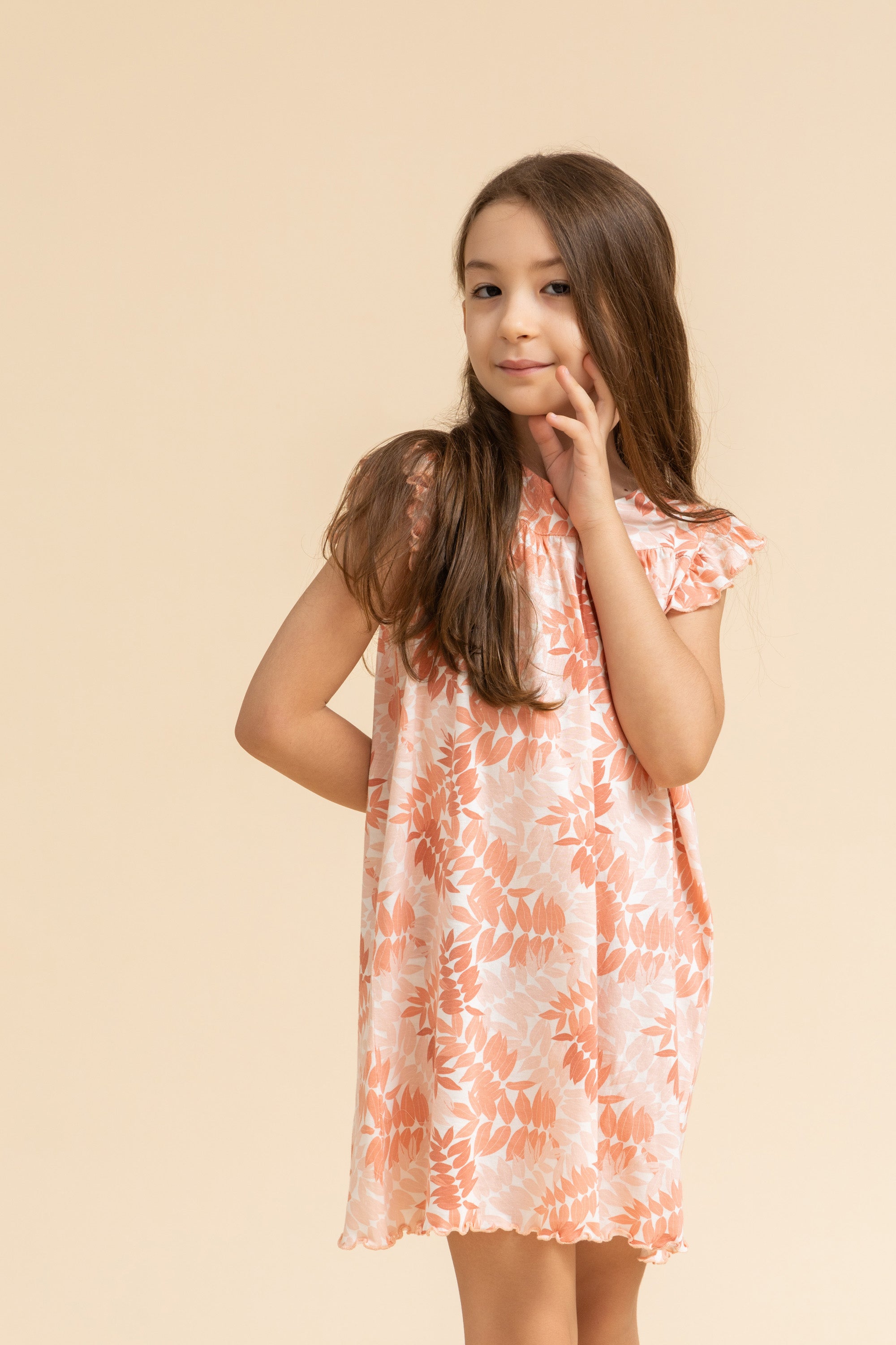 Floral Frill Sleeve Nightdress