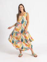 Load image into Gallery viewer, All Over Print Cut Sleeve Dress
