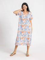 Load image into Gallery viewer, Short Sleeve Floral Nightie
