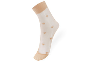Women's Ankle-High Hearts Jacquard-Knit Hosiery Socks