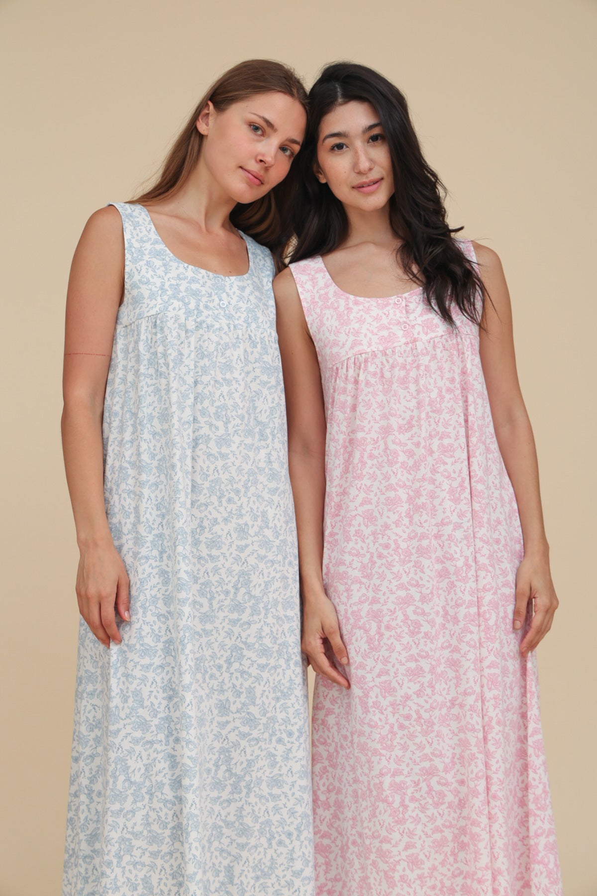 Cut Sleeve Floral Nightdress