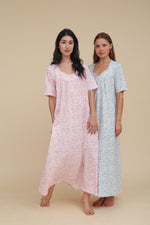Load image into Gallery viewer, Short Sleeve Floral Nigthdress
