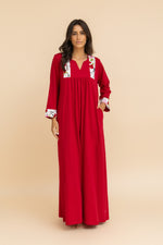 Load image into Gallery viewer, Khadeja Floral Trim Homedress

