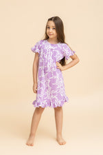 Load image into Gallery viewer, Frill sleeve butterfly Girls Nightdress
