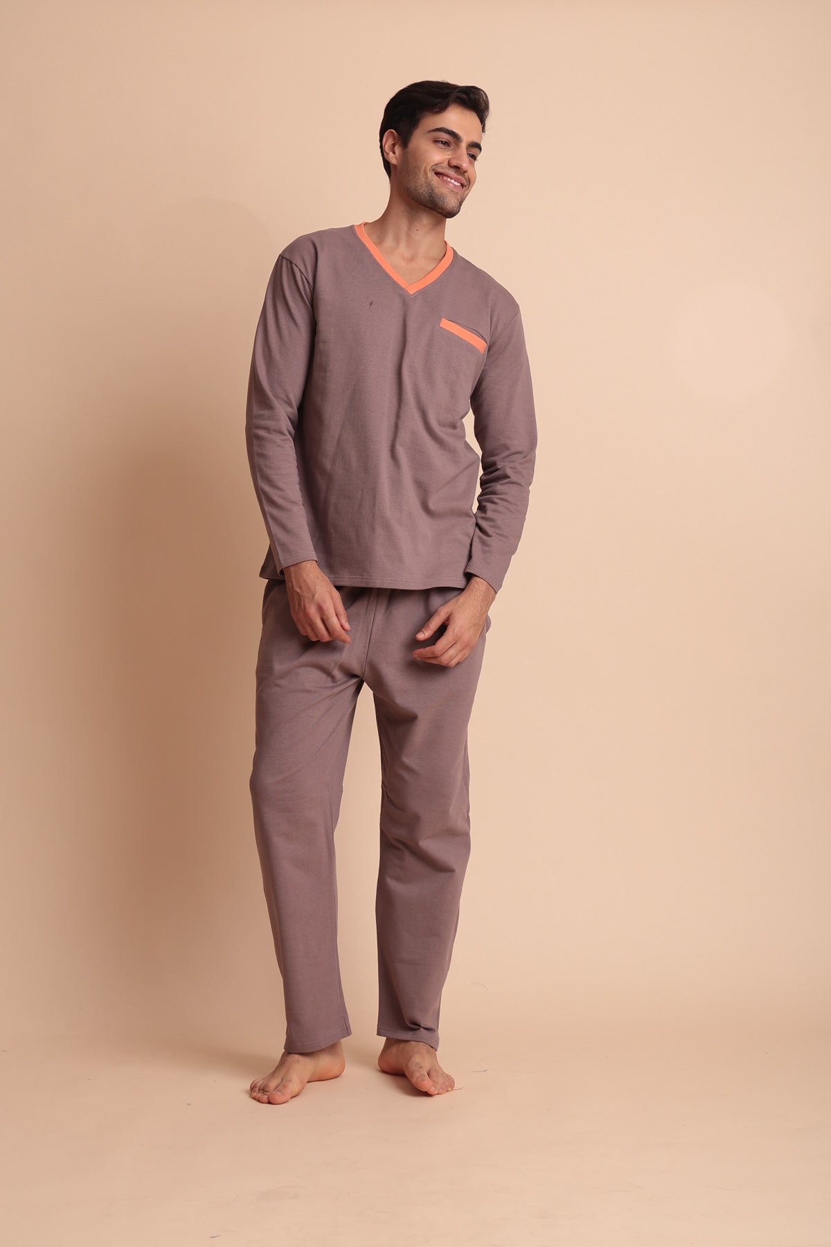 Men V-neck Pajama