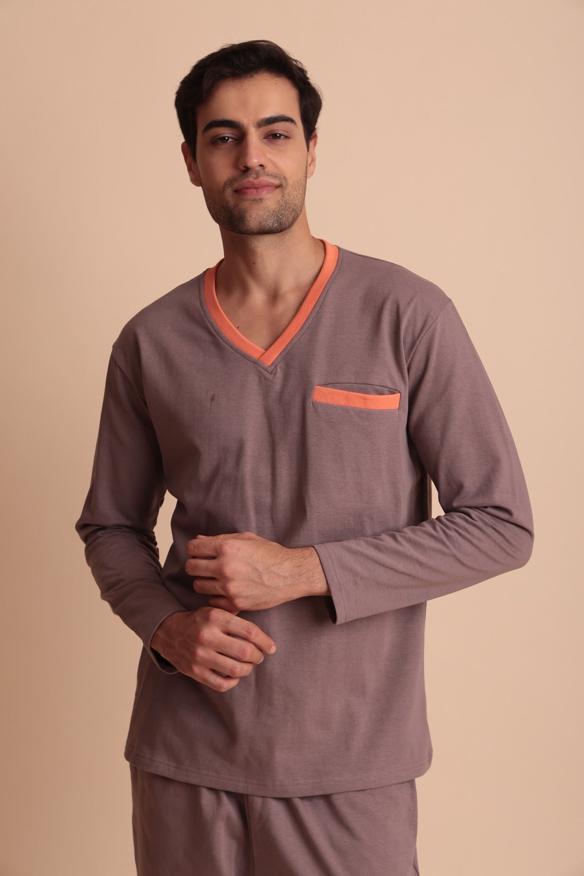 Men V-neck Pajama
