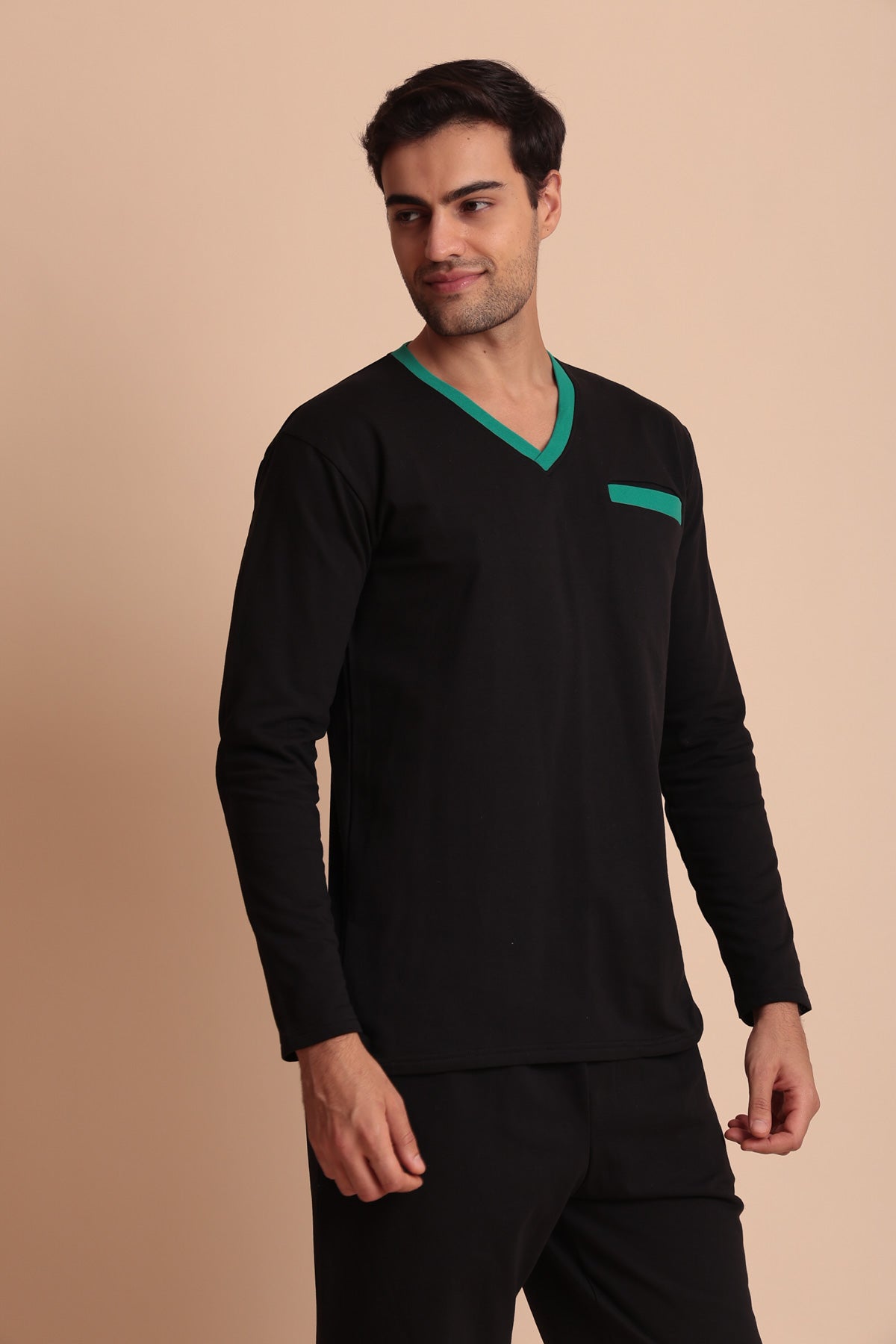 Men V-neck Pajama