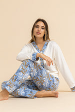 Load image into Gallery viewer, V Neck PJ set with printed trim
