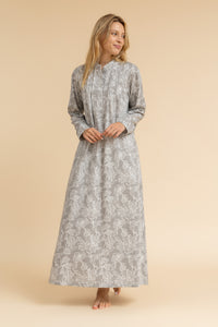 Floral Print 100% cotton nightgown with button detail