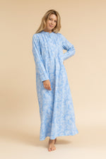 Load image into Gallery viewer, Floral Print 100% cotton nightgown with button detail
