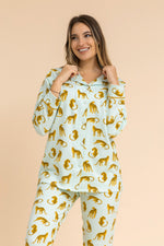 Load image into Gallery viewer, Leopard print button down PJ
