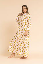 Load image into Gallery viewer, Leopard print 100% cotton nightdress with button detail
