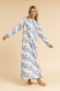 Leaf print 100% Cotton Nightdress