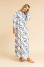 Load image into Gallery viewer, Leaf print 100% Cotton Nightdress
