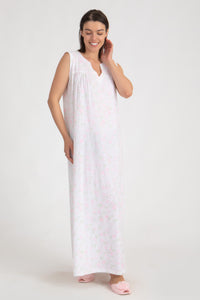 Sleevless Daisy Print Nightgown