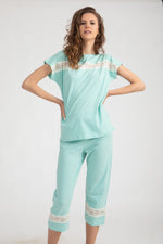 Load image into Gallery viewer, Pretty Pajama Set With Lace insert

