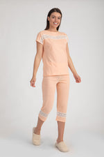 Load image into Gallery viewer, Pretty Pajama Set With Lace insert
