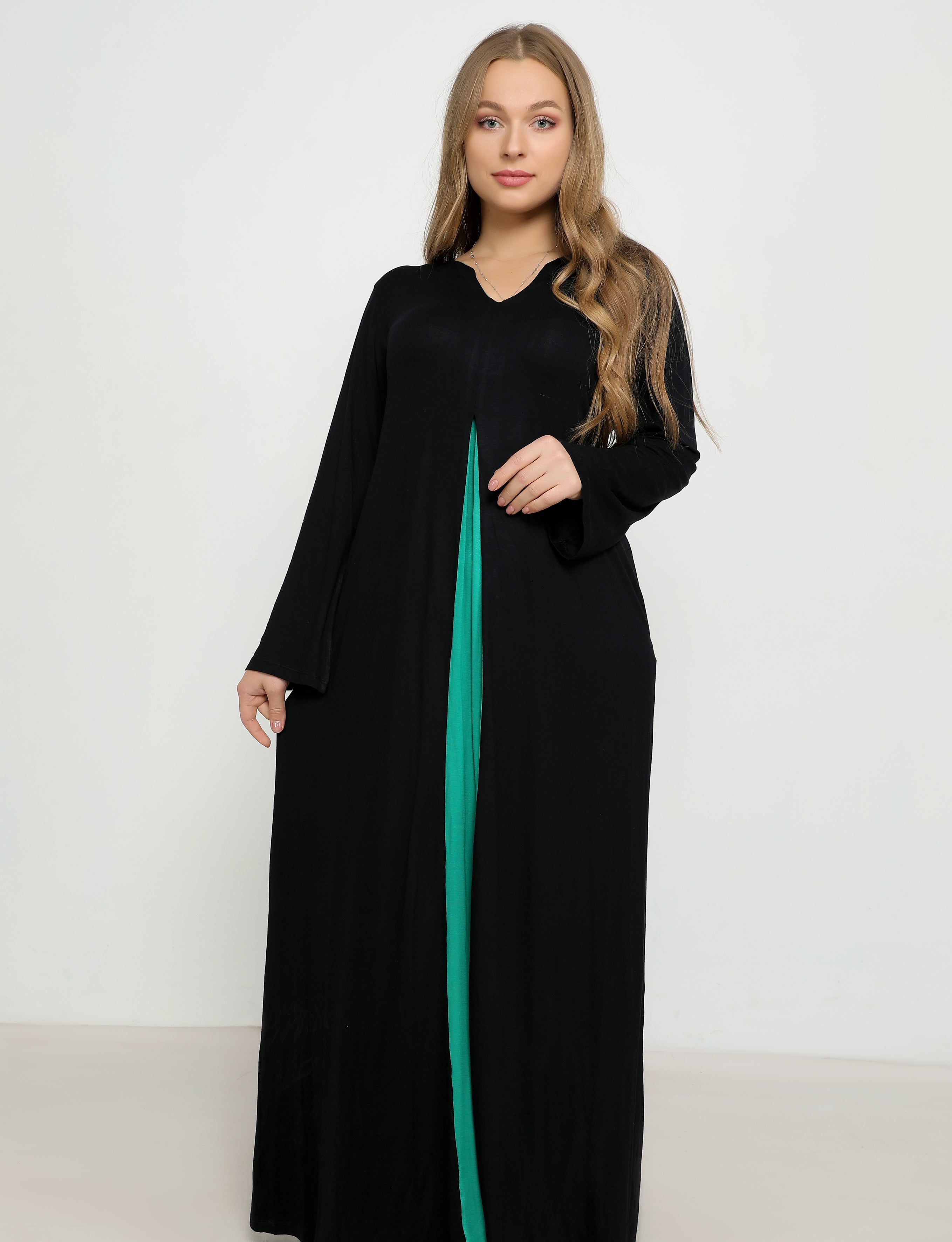 Soft Viscose Loungedress With Contrast Colour
