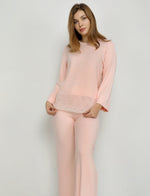 Load image into Gallery viewer, Beautiful Cozy Sleepwear Set With Soft lace trim
