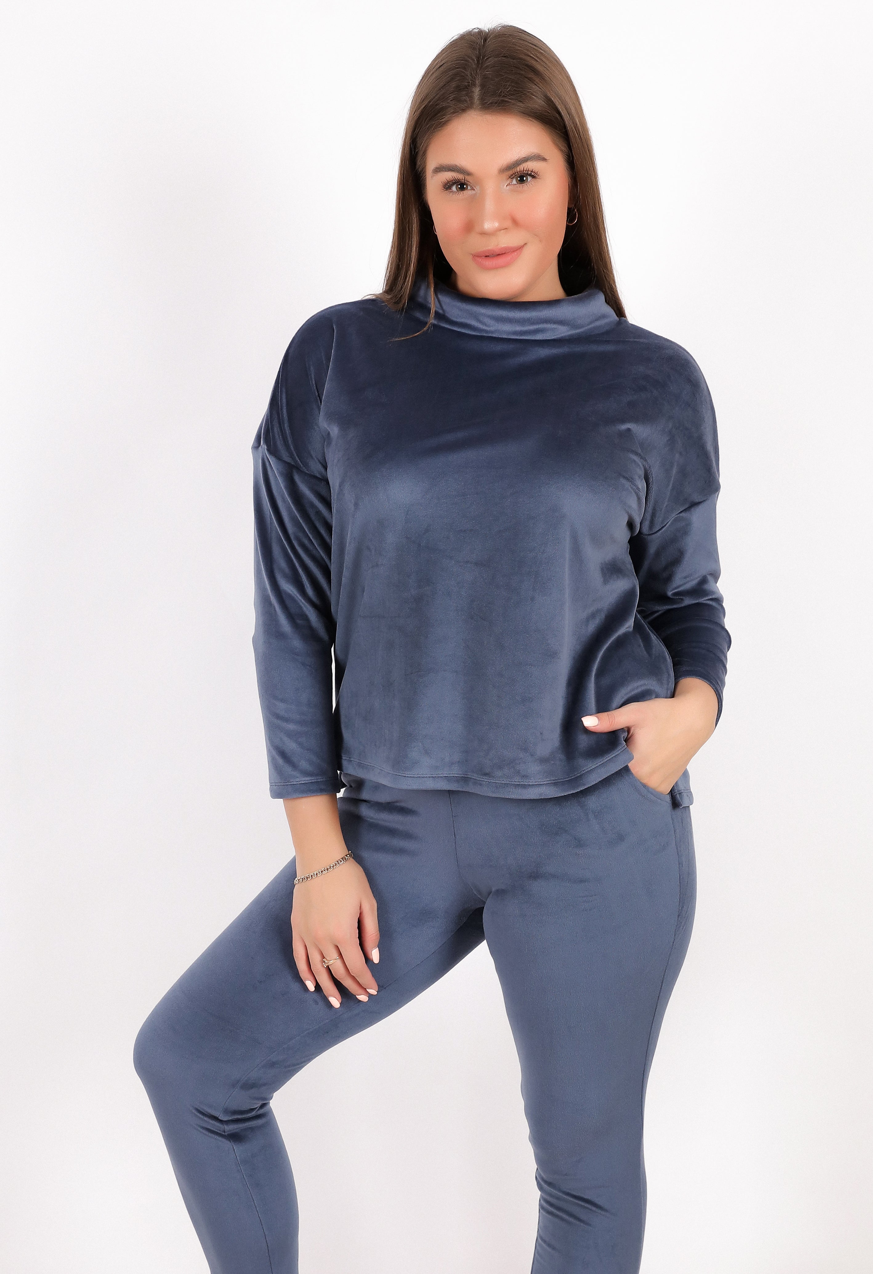 Long Sleeve Wide Velvet Lounge-set