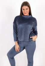 Load image into Gallery viewer, Long Sleeve Wide Velvet Lounge-set

