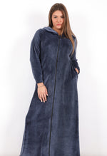 Load image into Gallery viewer, Velvet Homedress with Full Zip

