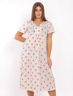 Load image into Gallery viewer, Short Sleeve all over Flower Print Nightdress
