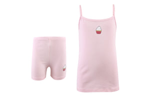 Girl's Long Cami Top and Boxer Underwear Set