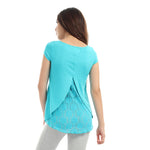 Load image into Gallery viewer, Short Sleeve Top Lace on Back
