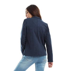 Jersey fitted blazer jacket