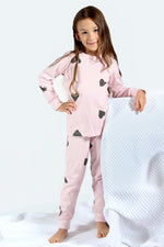 Load image into Gallery viewer, Girls All Over Heart Printed Pajama
