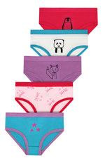 Load image into Gallery viewer, Girls Multipack Covered Elastic Briefs 100% Cotton
