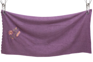 Embroidered Towel Set 3 Pcs with scalloped border