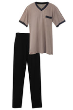 Load image into Gallery viewer, Men Pajama Short Sleeve long Pants
