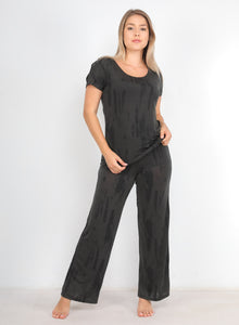 Short Sleeve Long Pants Beach Loungeset