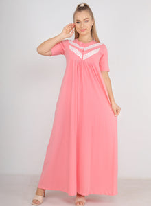 Short Sleeve Plain Nightgown