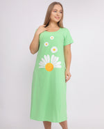 Load image into Gallery viewer, Short sleeve SunFlower Print Loungedress
