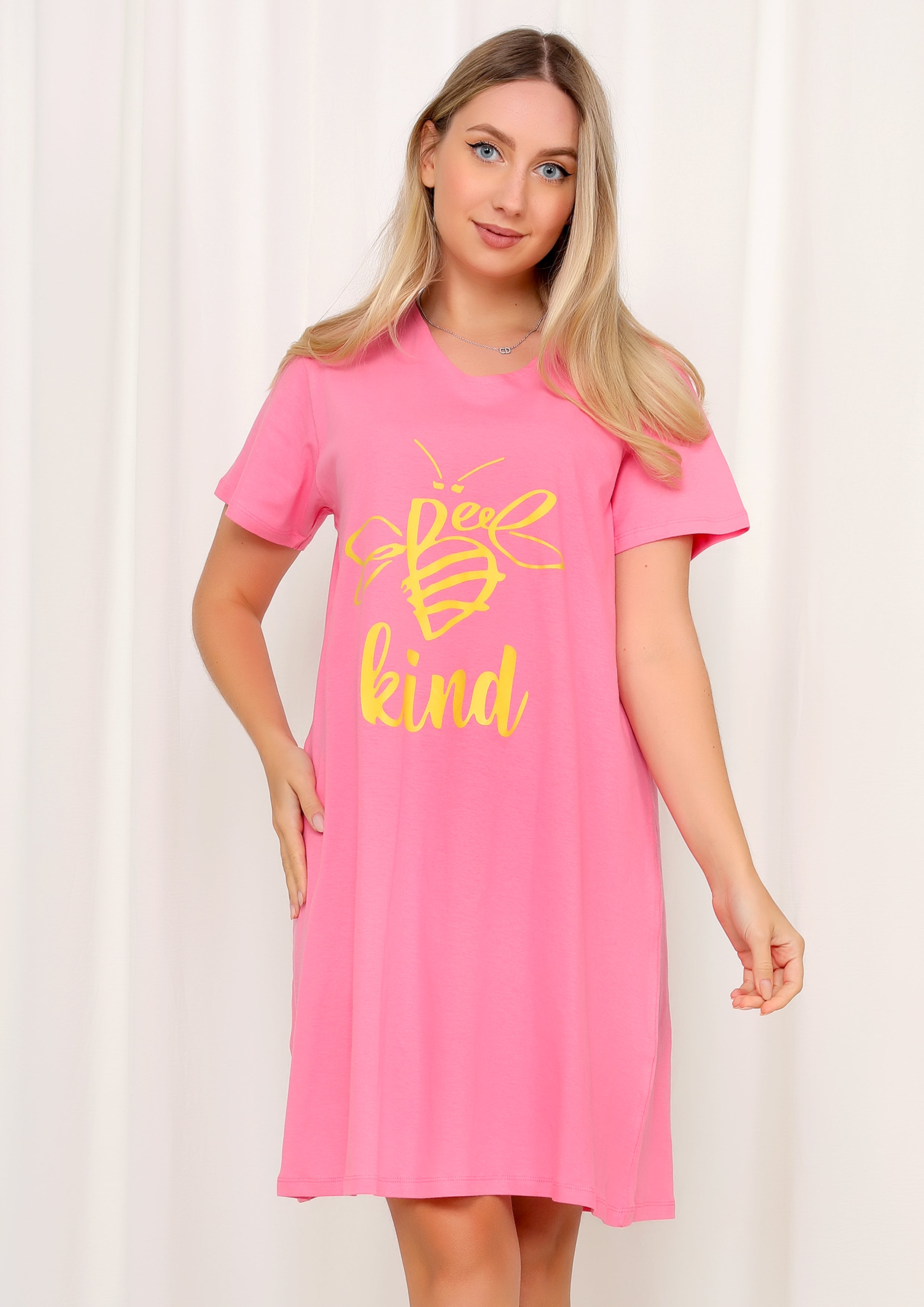 Bee Kind print Cotton Loungedress