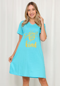 Bee Kind print Cotton Loungedress